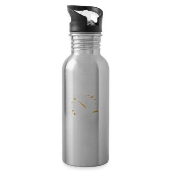 Animal Lover Speed Gauge Humor - Water bottle with straw - silver - Right