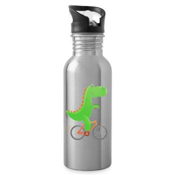 Crocodile vélo alligator vélo - Gourde avec paille intégrée - argent clair - Droite