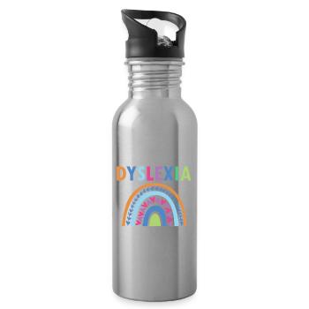 Dyslexia Teacher for Legathenia Therapists - Water bottle with straw - silver - Right