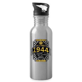 1944 OCTOBER - Gourde avec paille intégrée - argent clair - Droite