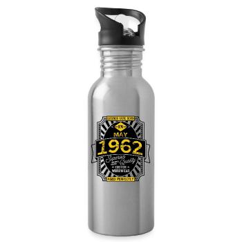 1962 MAY - Gourde avec paille intégrée - argent clair - Droite