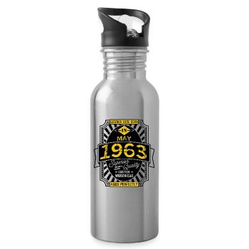 1963 MAY - Gourde avec paille intégrée - argent clair - Droite
