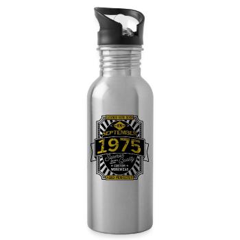1975 SEPTEMBER - Gourde avec paille intégrée - argent clair - Droite