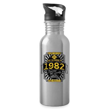 1982 DEZEMBER - Trinkflasche mit integriertem Trinkhalm - Lightsilver - Rechts