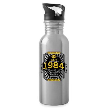 1984 JULI - Trinkflasche mit integriertem Trinkhalm - Lightsilver - Rechts