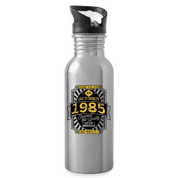 1985 OKTOBER - Trinkflasche mit integriertem Trinkhalm - Lightsilver - Rechts