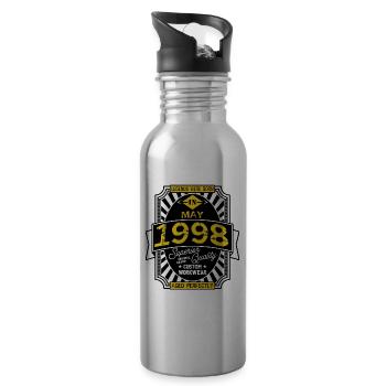 1998 MAY - Gourde avec paille intégrée - argent clair - Droite
