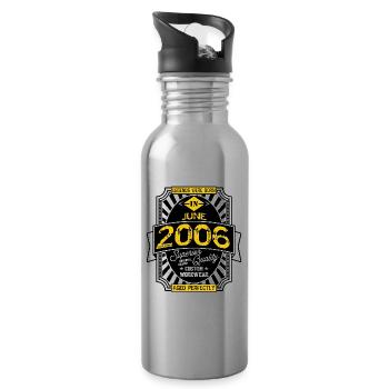 2006 JUNI - Trinkflasche mit integriertem Trinkhalm - Lightsilver - Rechts