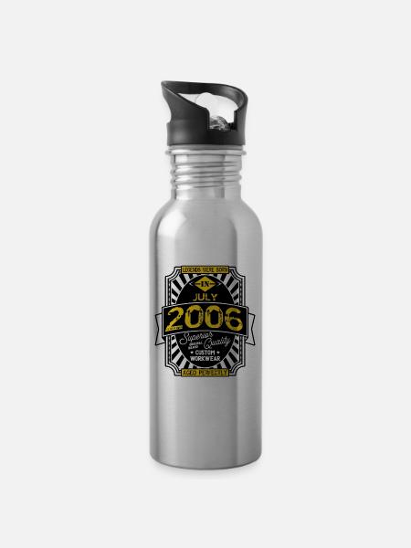2006 JULY - Gourde avec paille intégrée - argent clair