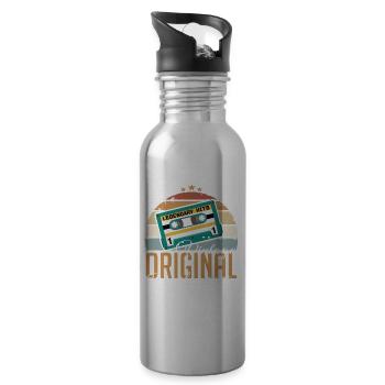 December 1973 - Legends were born in 1973 - Water bottle with straw - silver - Right