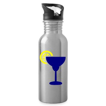 Tequilla Alcohol - Water bottle with straw - silver - Right