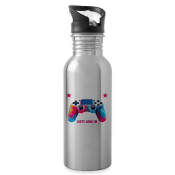 I'm not anti-social - Water bottle with straw - silver - Right