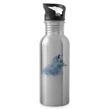 Polarfuchs - Trinkflasche mit integriertem Trinkhalm - Lightsilver - Rechts