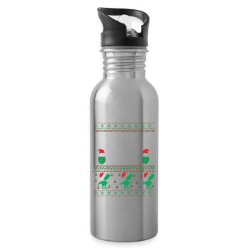 Brother Elf Christmas Outfit - Water bottle with straw - silver - Right