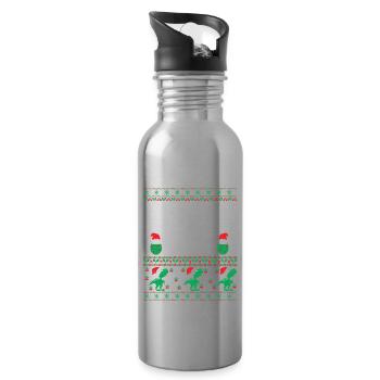 Big Elf Christmas Outfit - Water bottle with straw - silver - Right