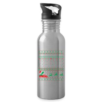 Father Christmas Time - Trinkflasche mit integriertem Trinkhalm - Lightsilver - Rechts