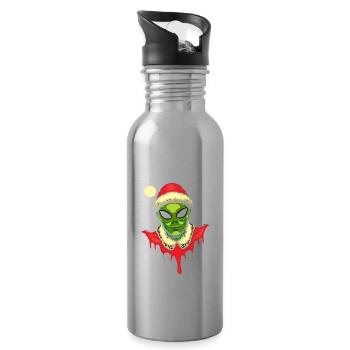 Tenue de Père Noël extraterrestre - Gourde avec paille intégrée - argent clair - Droite