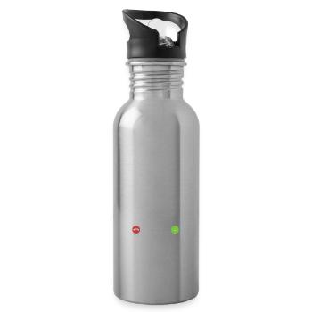 Mein Jagdrevier ruft an - ich muss los - Spruch - Trinkflasche mit integriertem Trinkhalm - Lightsilver - Rechts