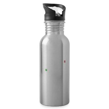 1N23456 Motorrad Gangschaltung - Adrenalin - Puls - Trinkflasche mit integriertem Trinkhalm - Lightsilver - Rechts