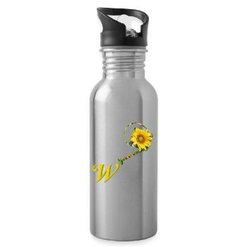 giesskanne w - Trinkflasche mit integriertem Trinkhalm - Lightsilver - Rechts
