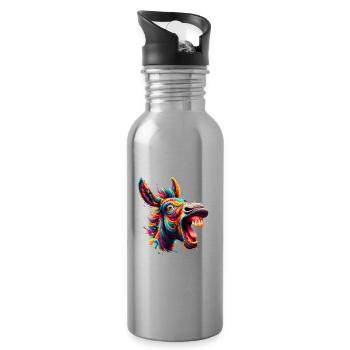CUL CRAZY HORSE COULEURS COLORÉES OREILLES PARTIE ÂNE - Gourde avec paille intégrée - argent clair - Droite