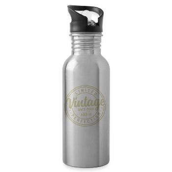Jahrgang 2005 Geburtstagsgeschenk 2005 - Trinkflasche mit integriertem Trinkhalm - Lightsilver - Rechts