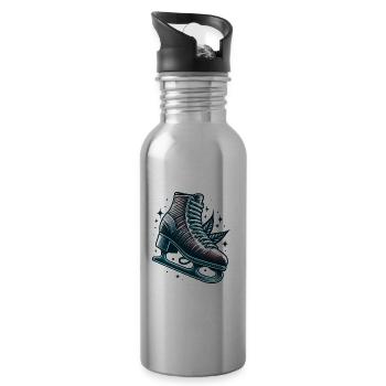 PATINAGE SUR GLACE PATINAGE SUR GLACE HIVER RAQUETTES À NEIGE SPORTS - Gourde avec paille intégrée - argent clair - Droite