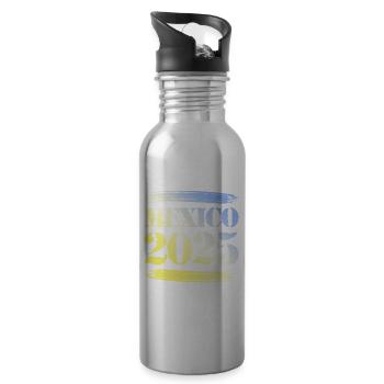 Mexico 2025 - Water bottle with straw - silver - Right