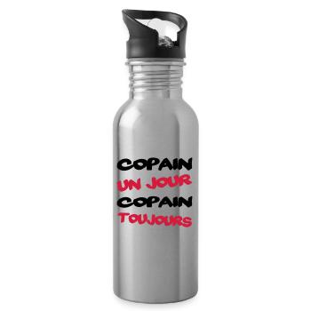 COPAIN un jour... - Gourde avec paille intégrée - argent clair - Droite