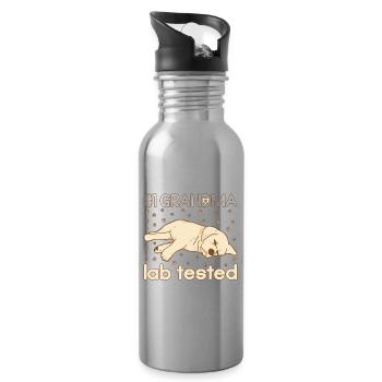 Grandma Lab Tested - Water bottle with straw - silver - Right