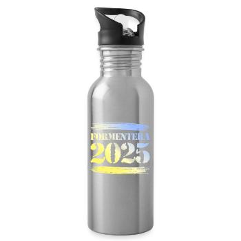 Formentera 2025 - Trinkflasche mit integriertem Trinkhalm - Lightsilver - Rechts