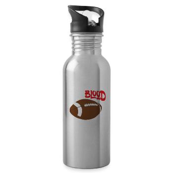 Rugby - Give Blood Play Rugby - Water bottle with straw - silver - Right