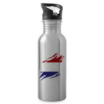 Niederlande Flagge Holland Niederländische Fahne - Trinkflasche mit integriertem Trinkhalm - Lightsilver - Rechts