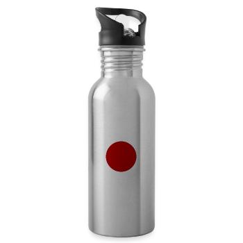 Japan Flagge Used Look Nihon Japanische Fahne - Trinkflasche mit integriertem Trinkhalm - Lightsilver - Rechts
