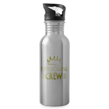 Kickboxing Crew - Water bottle with straw - silver - Right
