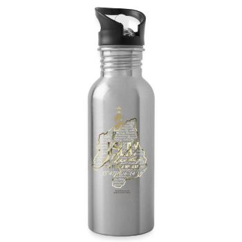 Whisky From Islay Peat Of My Heart - Trinkflasche mit integriertem Trinkhalm - Lightsilver - Rechts