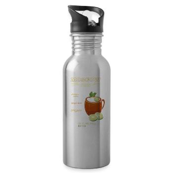 Moscow Mule Cocktail Bar Drinks Barkeeper - Trinkflasche mit integriertem Trinkhalm - Lightsilver - Rechts