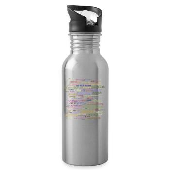 Cybersecurity Computer Programming Digital It - Water bottle with straw - silver - Right
