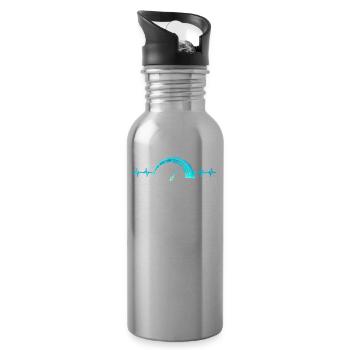 Auto-Geschwindigkeitsmesser Herzschlag Puls - Trinkflasche mit integriertem Trinkhalm - Lightsilver - Rechts