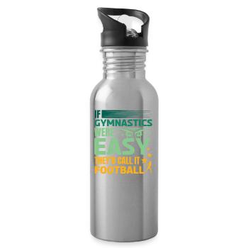 Gymnastik Sport If Gymnastics Were Easy Tees Call - Trinkflasche mit integriertem Trinkhalm - Lightsilver - Rechts