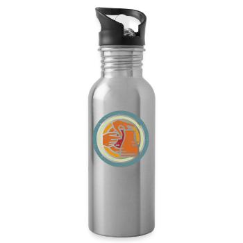 Keramik Töpfer Retro Pottery - Trinkflasche mit integriertem Trinkhalm - Lightsilver - Rechts