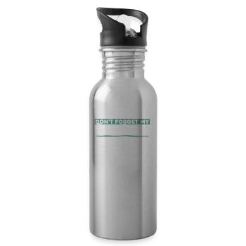 Rentner Rente Fossil - Trinkflasche mit integriertem Trinkhalm - Lightsilver - Rechts