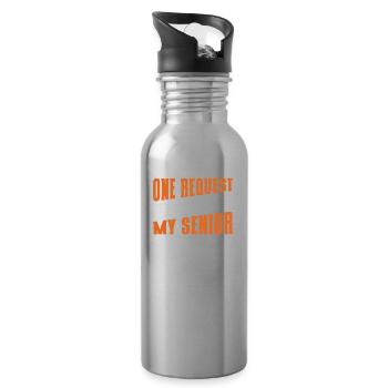 Pensioner Pension Dont Forget My Senior Discount - Water bottle with straw - silver - Right