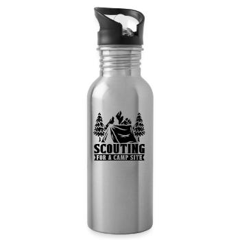 Boy Scout Funny - Water bottle with straw - silver - Right