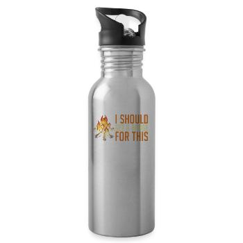 Pfadfinder Feuer - Trinkflasche mit integriertem Trinkhalm - Lightsilver - Rechts