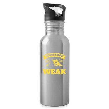 Boy Scout Funny - Water bottle with straw - silver - Right