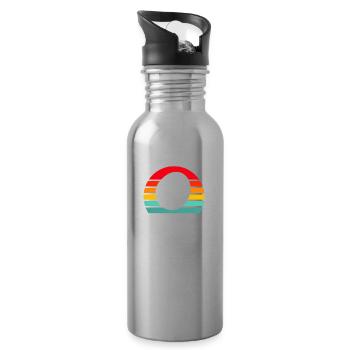 Black Humor My Wife Says I Have Two Faults - Water bottle with straw - silver - Right