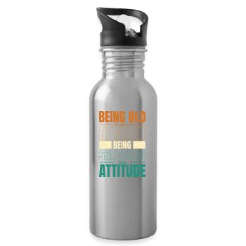 Black humor - Water bottle with straw - silver - Right