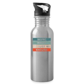 Black humor - Water bottle with straw - silver - Right