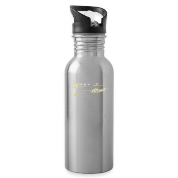 Rentner Rente Cool - Trinkflasche mit integriertem Trinkhalm - Lightsilver - Rechts
